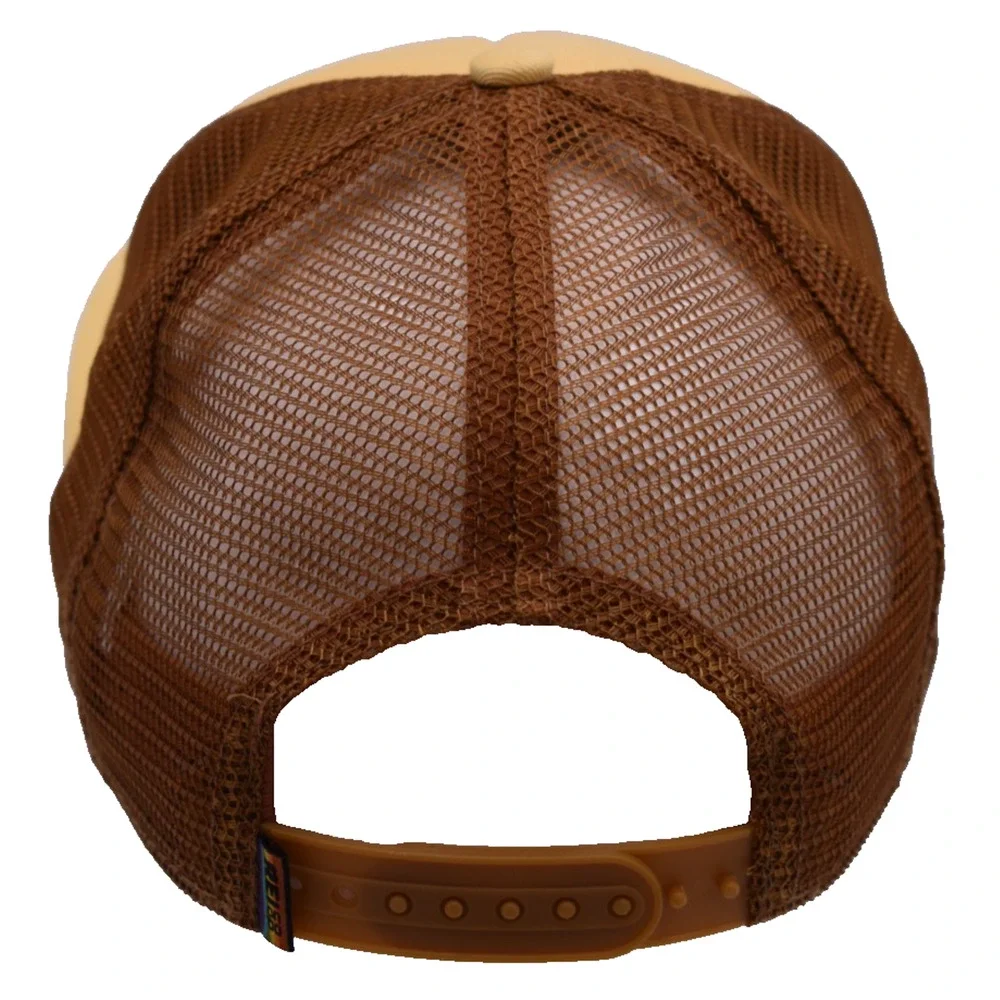 REI Co-Op OUTSIDE WITH PRIDE Mesh Trucker Snapback Hat Yellow/Brown Adult OSFA